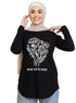 Black Printed Long - Sleeve Design 4 - Khotwh